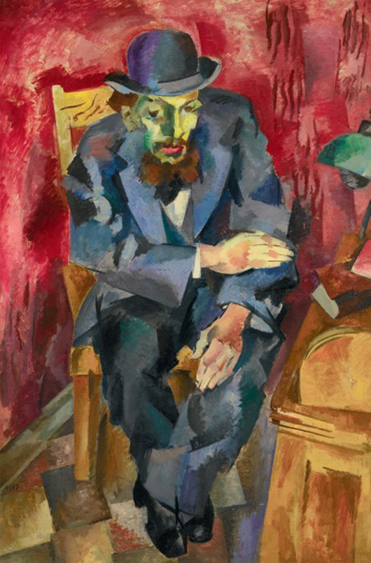 Robert Rafaelovich Falk’s ‘Man in a Bowler Hat (Portrait of Yakov Kagan-Shabshai),’ sold by private treaty, reportedly to Russian billionaire oligarch Pyotr Aven, for an unconfirmed £6.1 million ($10 million) before Sotheby’s Russian art sale on Nov. 25. Image courtesy of Sotheby’s.